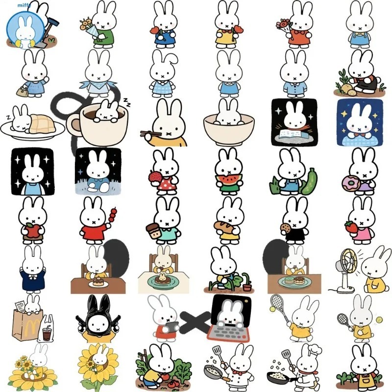 Baby Products Poster - Kawaii Miffy Sevimli Karikatür Şifa Serisi