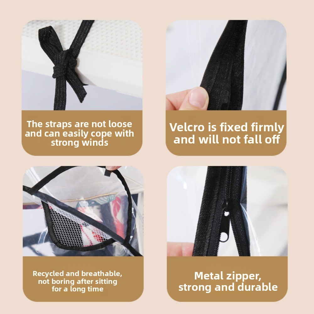 Stroller Rain Cover - Şeffaf Bebek Arabası Yağmur Geçirmez Kapak