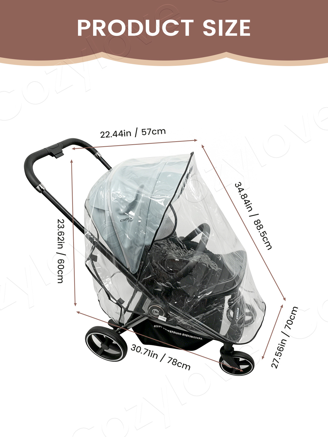 Evrensel Bebek Arabası Yağmurl - Stroller Rain Cover incelemesi ve fiyatı