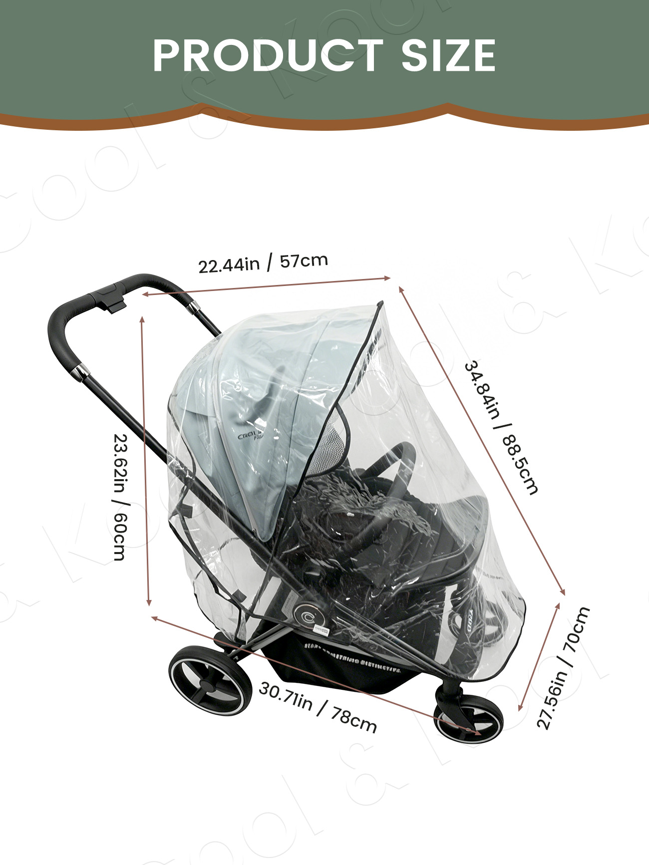 Üstün Bebek Koruması için Hava - Stroller Rain Cover incelemesi ve fiyatı