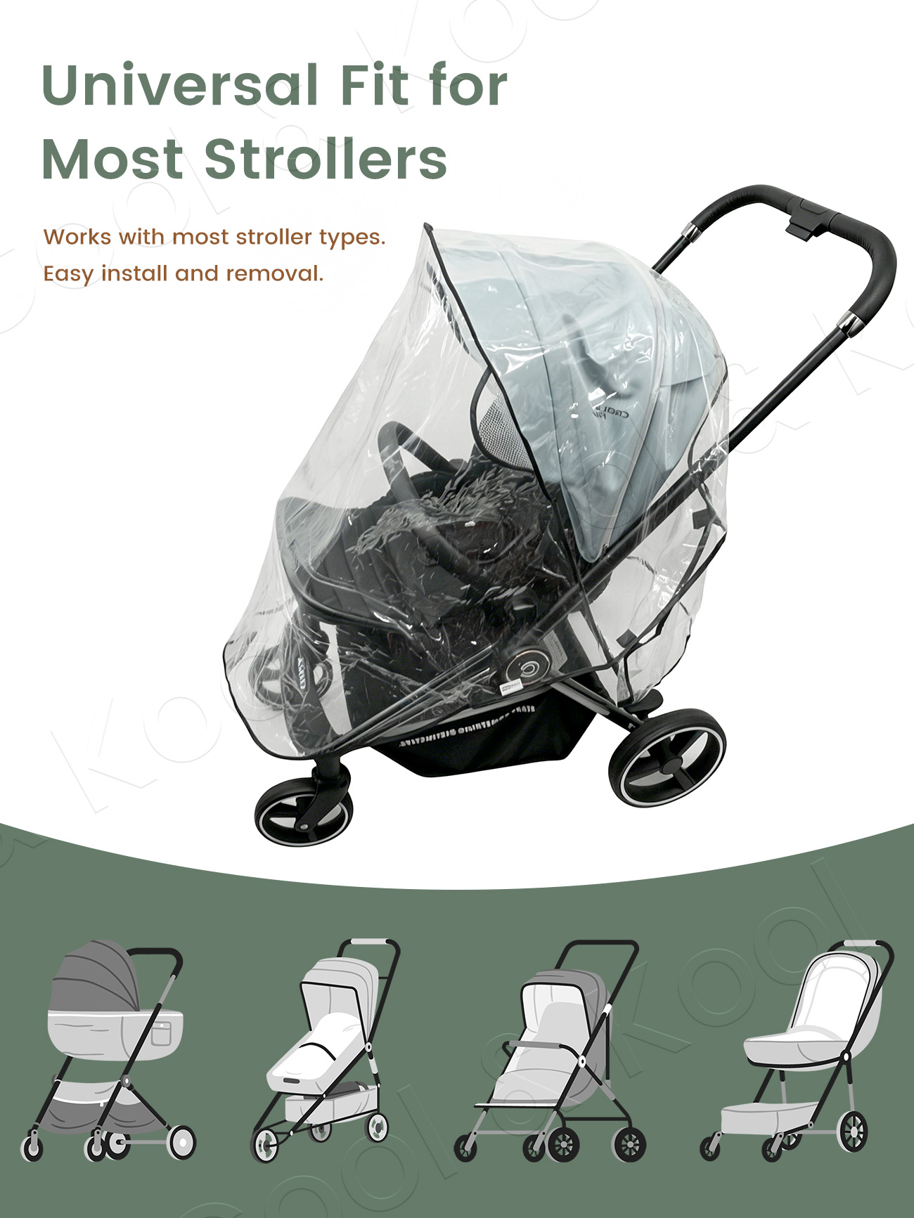 Üstün Bebek Koruması için Hava - Stroller Rain Cover incelemesi ve fiyatı